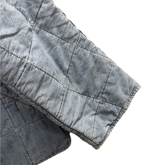 FREE PEOPLE Dolman Quilted Denim Jacket Size Medium - Picture 8 of 15